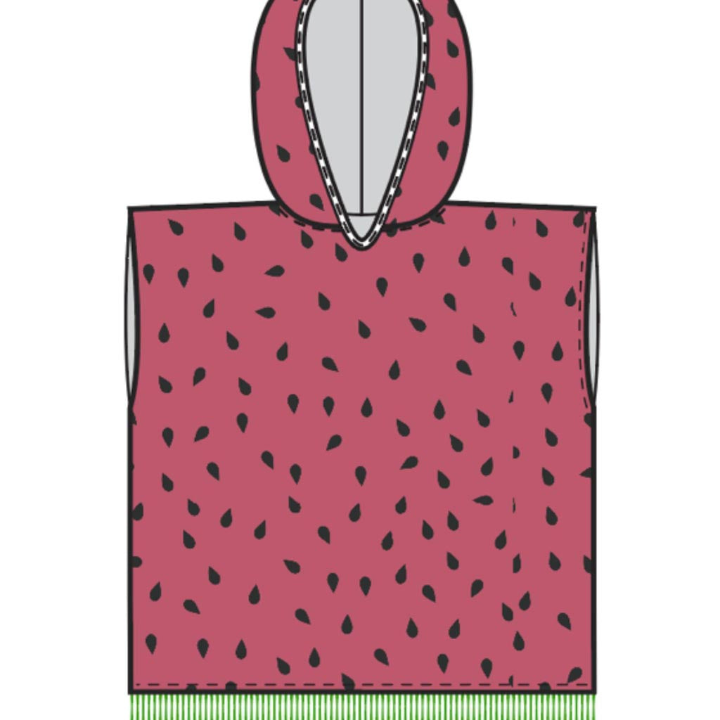 Kip & Co | Melon Printed Kids Terry Poncho