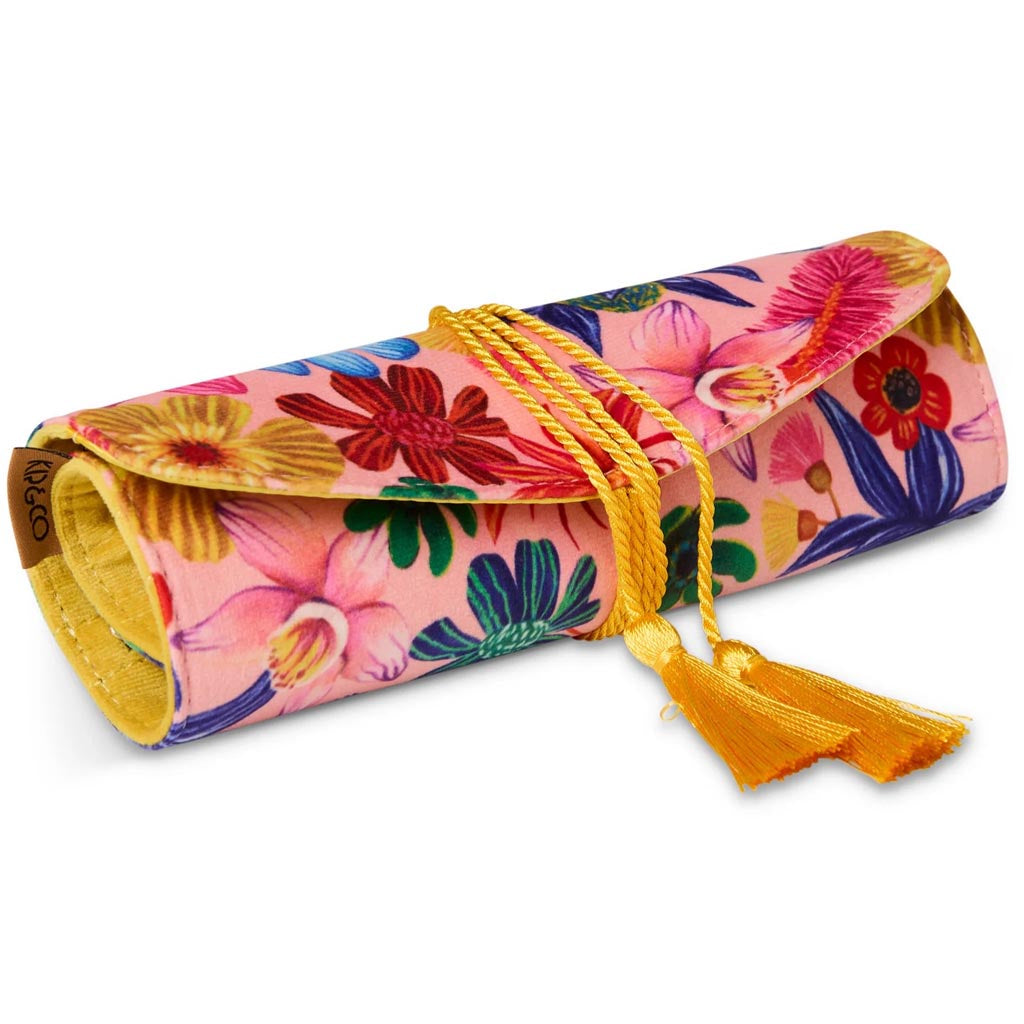 Kip & Co | Wild Flowers In Bloom Velvet Jewellery Roll