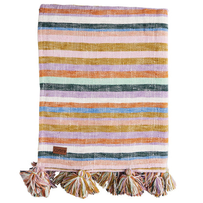 Kip & Co Azure Stripe Woven Throw