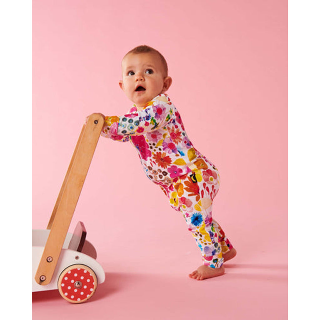 Kip & Co Field Of Dreams In Colour Organic Long Sleeve Zip Romper