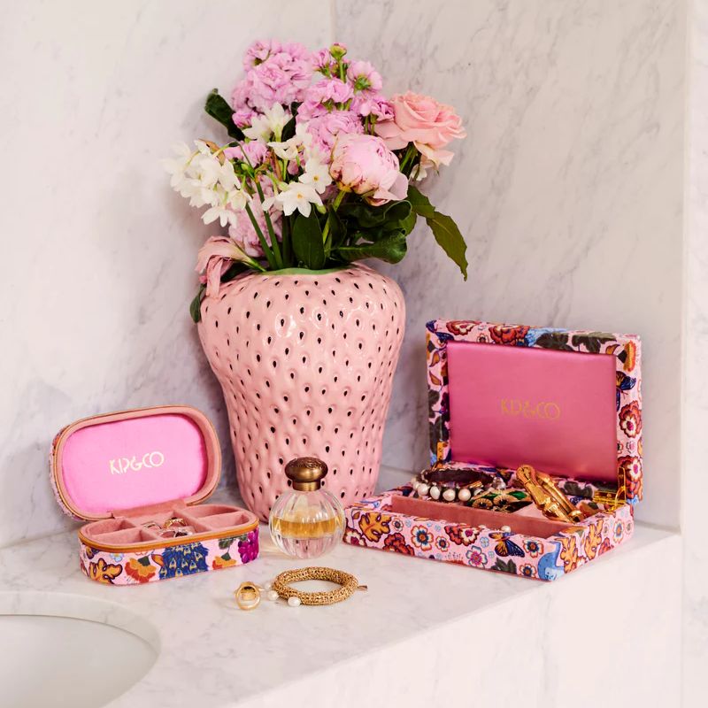 Discover the Kip & Co Lyon Velvet Jewellery Box at Cove, featuring an elegant peacock design. This luxurious box is perfect for storing your precious jewelry in style.