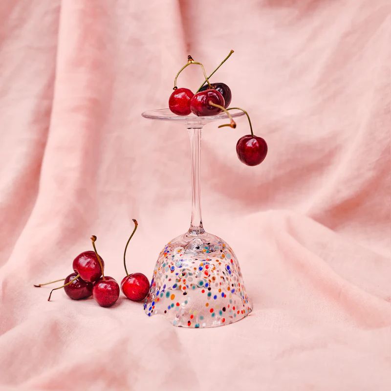 Kip & Co Party Speckle Coupe Glass 2P Set