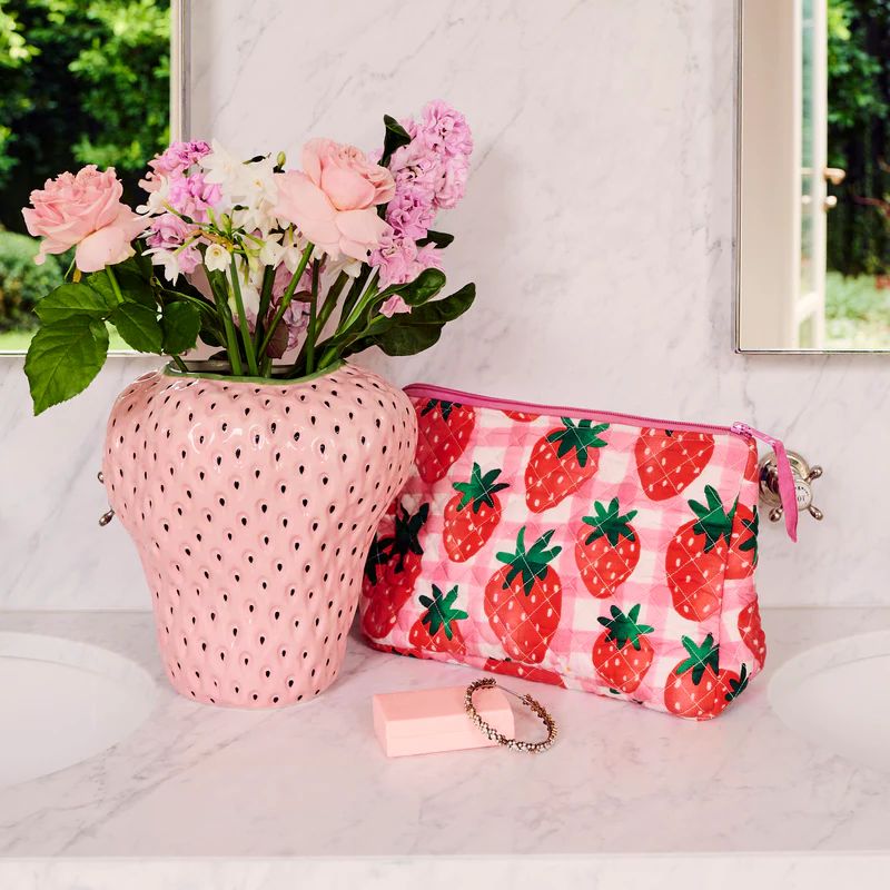Kip & Co | Strawberry Jam Quilted Cotton Toiletry Purse