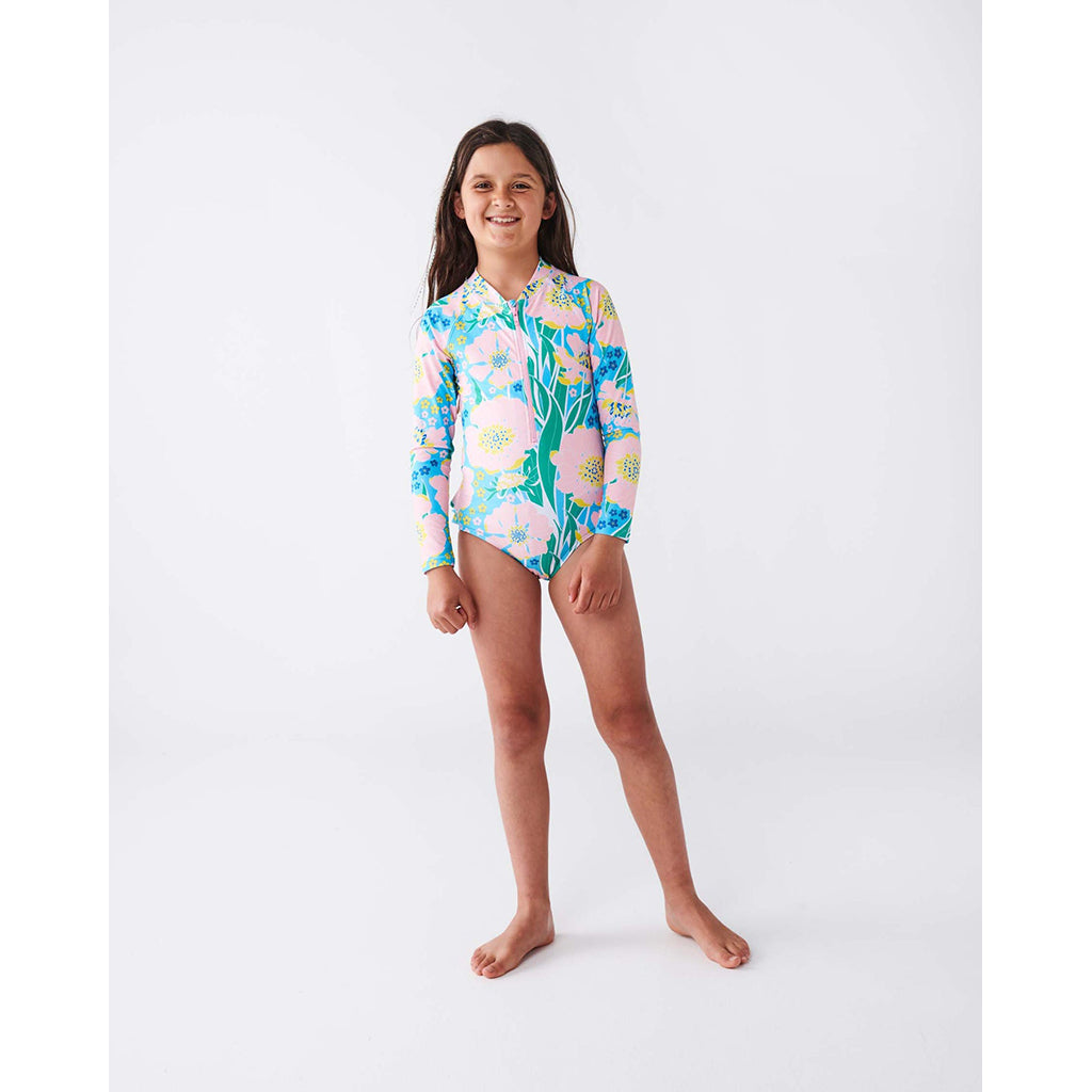 Kip & Co Tumbling Flowers Long Sleeve Bathers