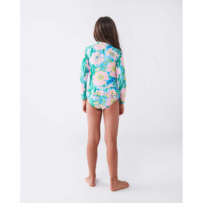 Kip & Co Tumbling Flowers Long Sleeve Bathers