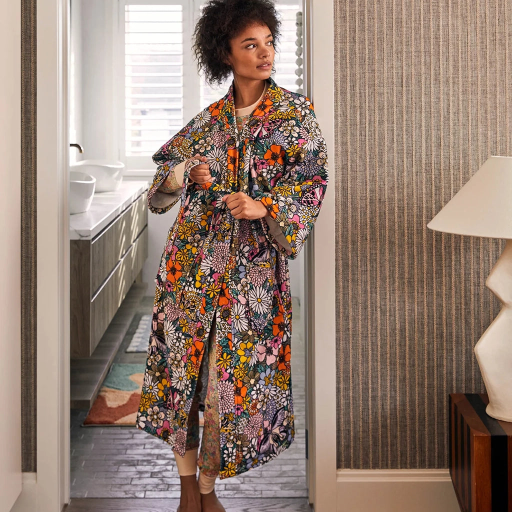 Kip & Co | Bliss Floral Printed Terry Bath Robe