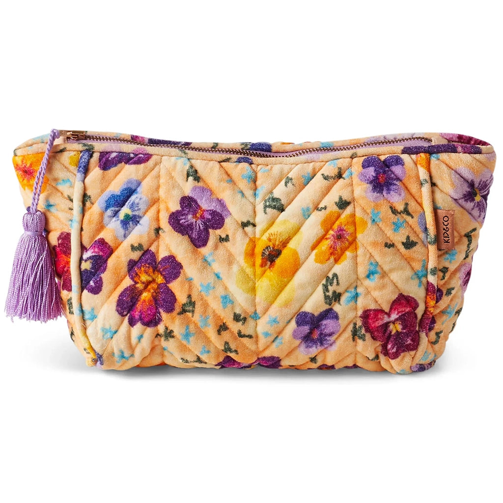 Kip & Co | Pansy Velvet Toiletry Bag