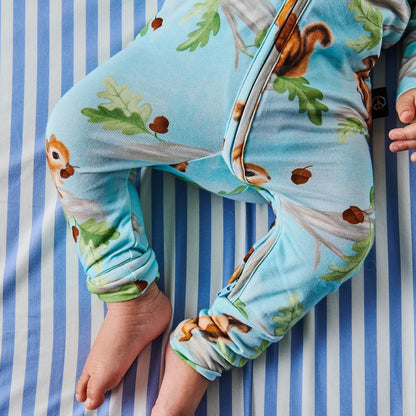 Kip & Co | Squirrel Scurry Organic Long Sleeve Zip Romper