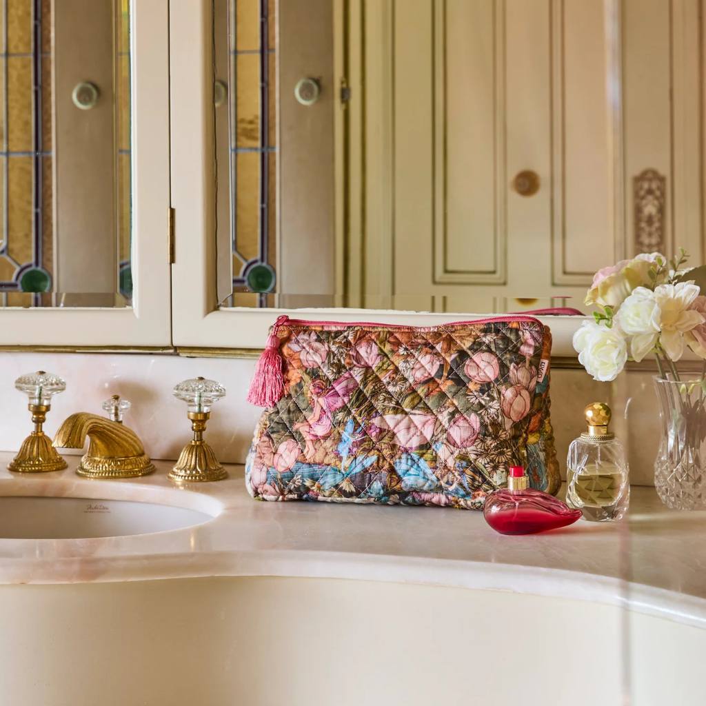 Kip&Co x Fairyland Fairy Garden Quilted Cotton Toiletry  Purse