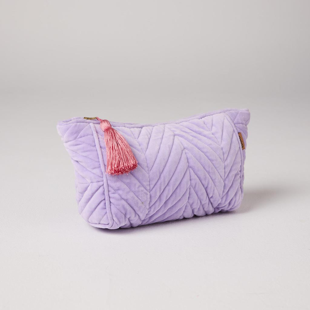 Kip & Co | Lilac Velvet Toiletry Bag