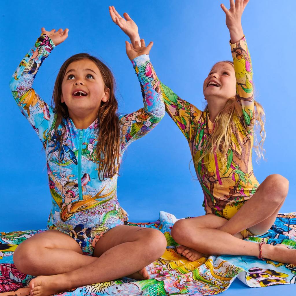 Kip & Co x May Gibbs Waterworld Long Sleeve Bathers