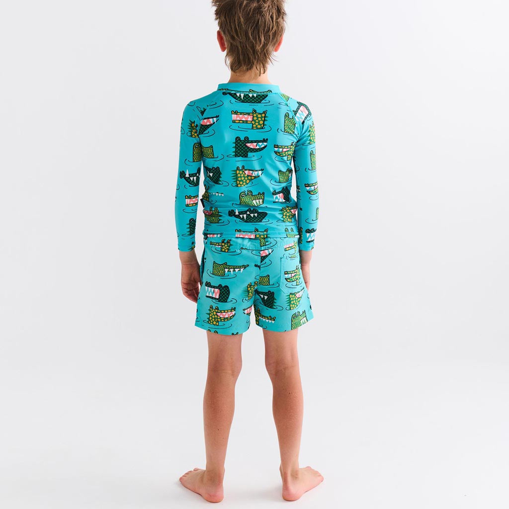 Kip & Co | Crocodile Rock Green Boardies