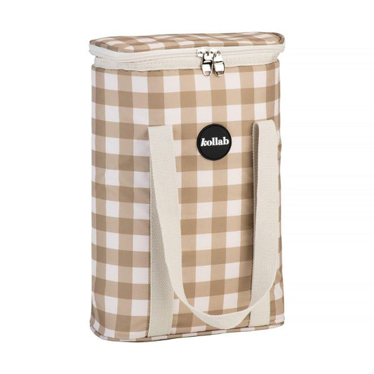 Kollab | Wine Cooler Bag Olive Check