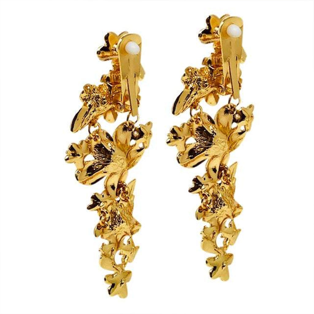 LINDI KINGI x Kelly Floral Cascade Earrings | Clip On