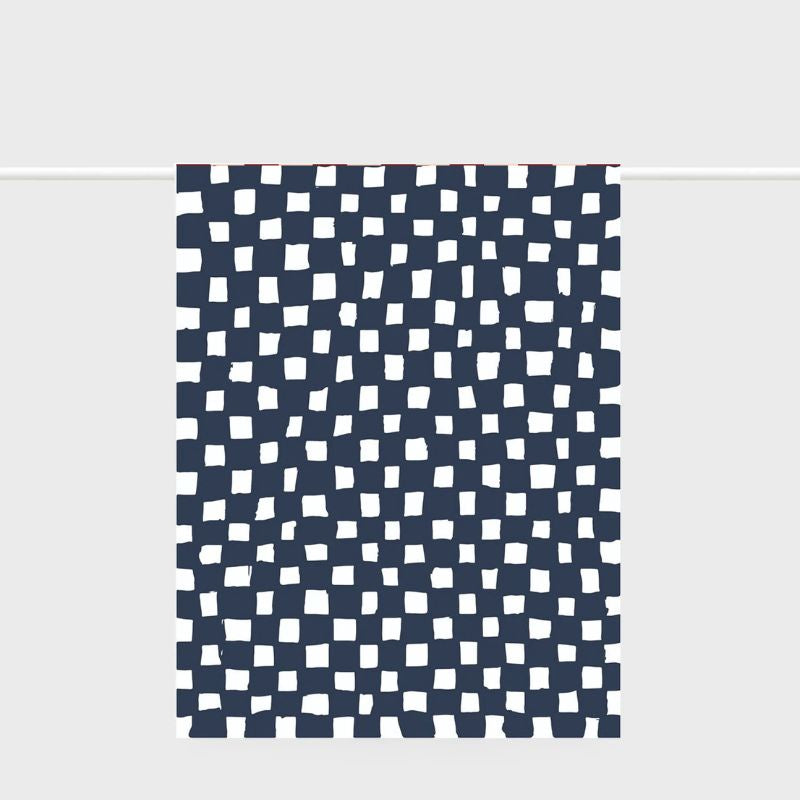 Lettuce | Tea Towel | Hand-drawn Checkers