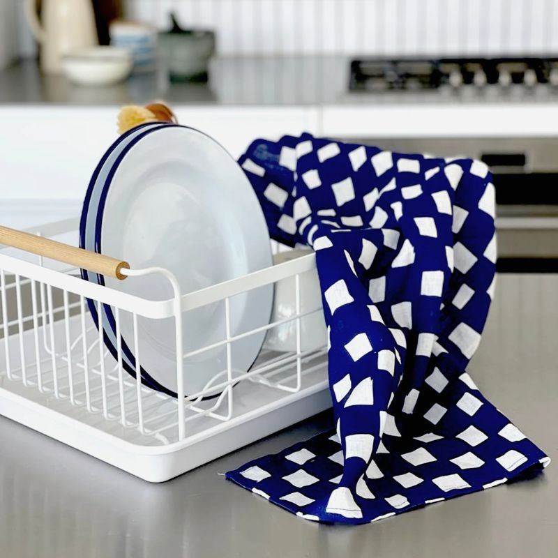 Lettuce | Tea Towel | Hand-drawn Checkers