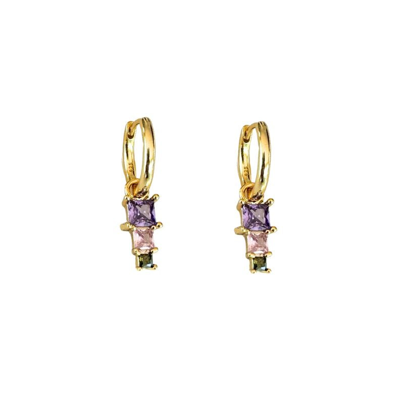 Lindi Kingi | Pink and Peridot Sleepers - Gold