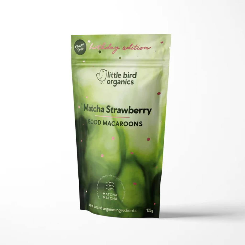 Little Bird Organics | Good Macaroons - Matcha Strawberry