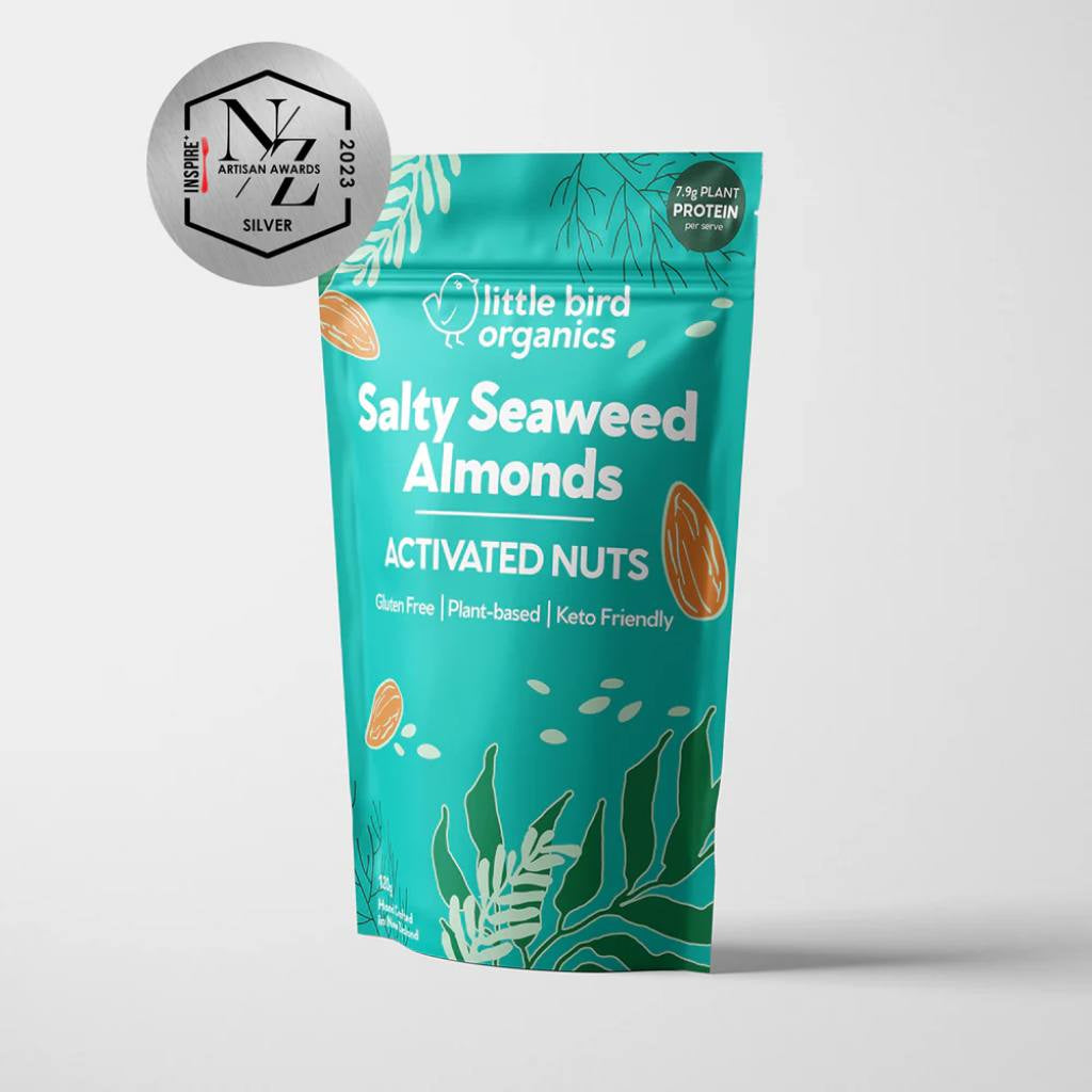 Little Bird Organics | Activated Nuts - Salty Seaweed Almonds - 120g