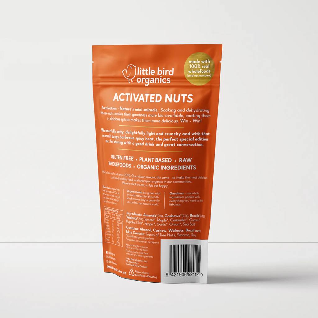 Little Bird Organics | Spicy BBQ Activated Nuts 120g