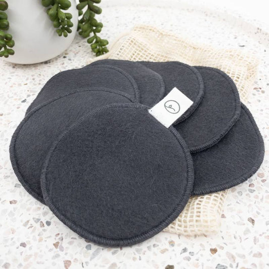 Ecovask Reusable Organic Cotton Make Up Pads 7 pk - Charc/Grey