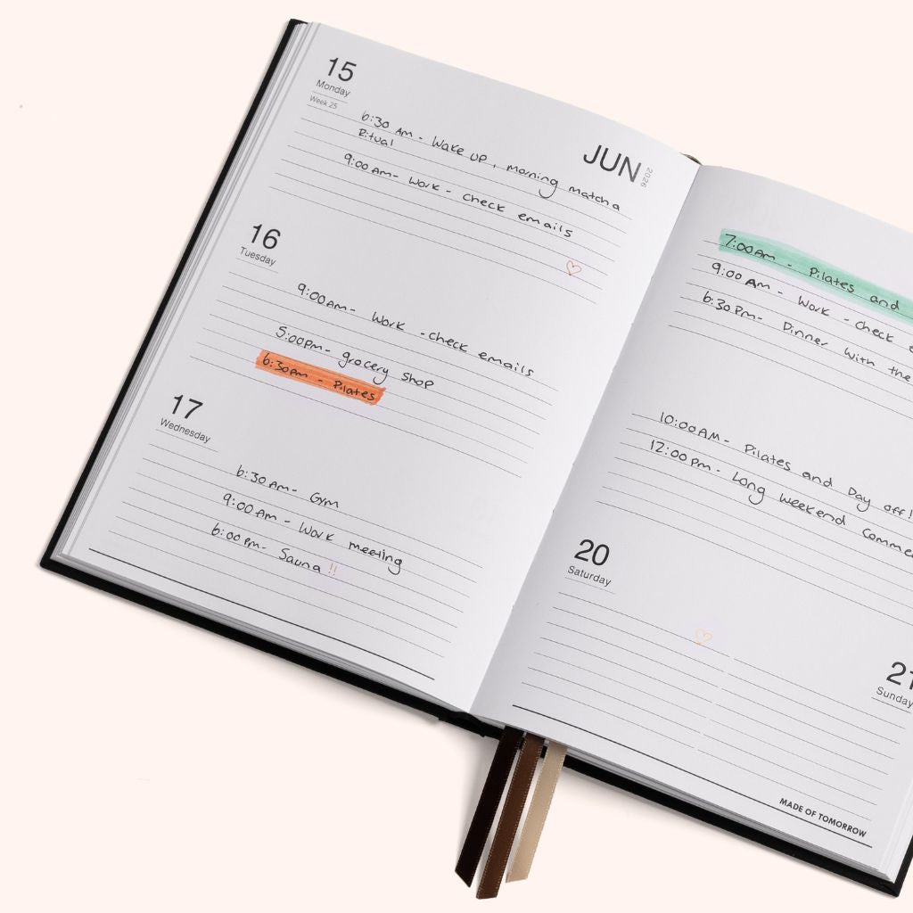Made of Tomorrow 2026 A5 Weekly Diary - Classic Liquorice