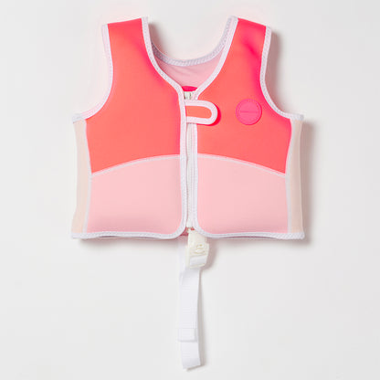 SunnyLife Melody The Mermaid Swim Vest 1-2 Neon Strawberry