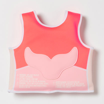 SunnyLife Melody The Mermaid Swim Vest 1-2 Neon Strawberry