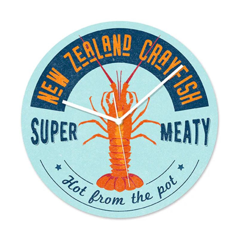 NZ Seafood Crayfish Frameless Clock