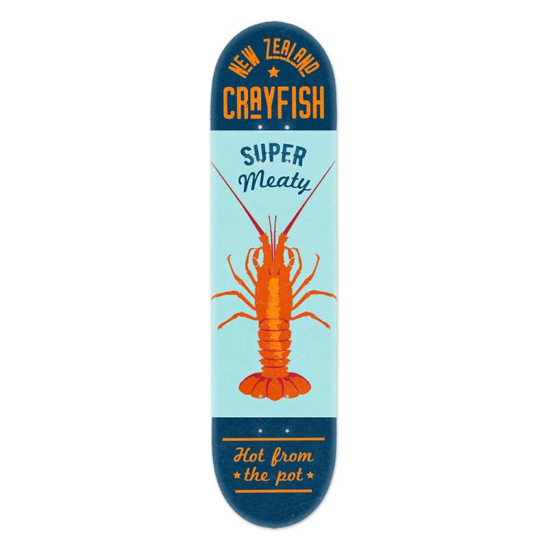 NZ Seafood Crayfish Skateboard Deck