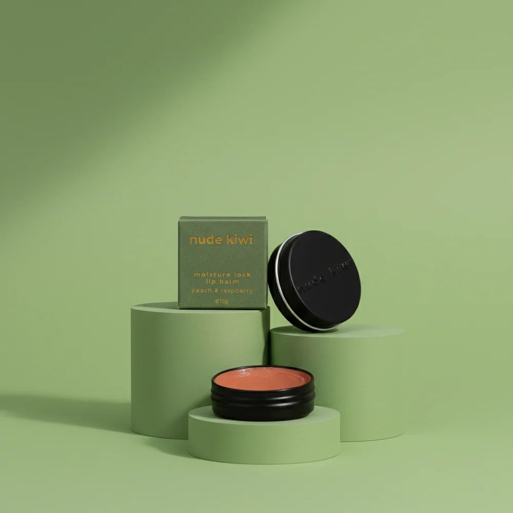 Nude Kiwi | Moisture Lock Lip Balm Peach/Raspberry