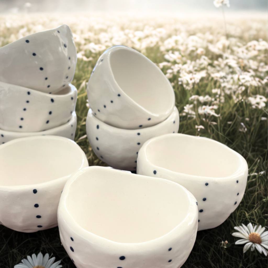 Opito Bay Salt Bowls With Little Kina  Salt Spoon Each