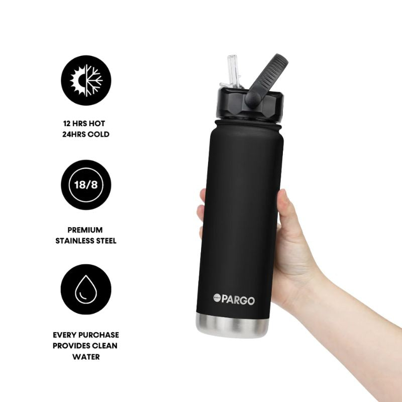 PARGO | 750ml Sports Bottle - MIDNIGHT Black
