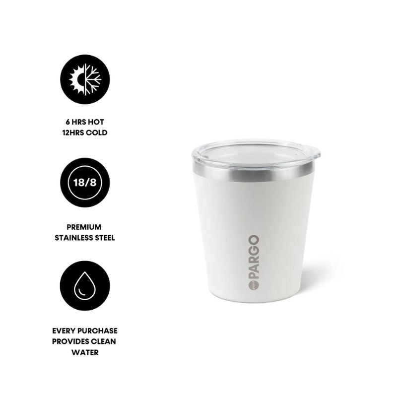 PARGO | 8oz Coffee Cup - BONE White