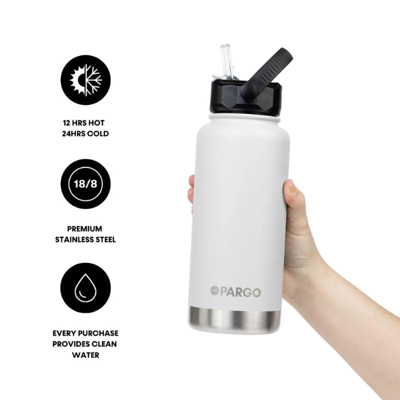 PARGO | 950ml Sports Bottle - BONE White