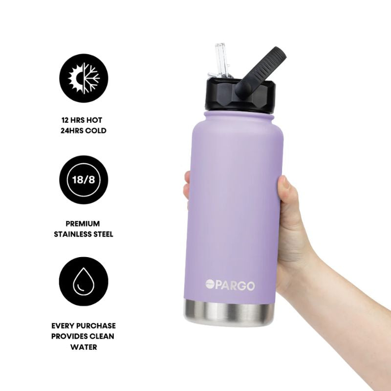 PARGO | 950ml Sports Bottle - LOVE Lilac