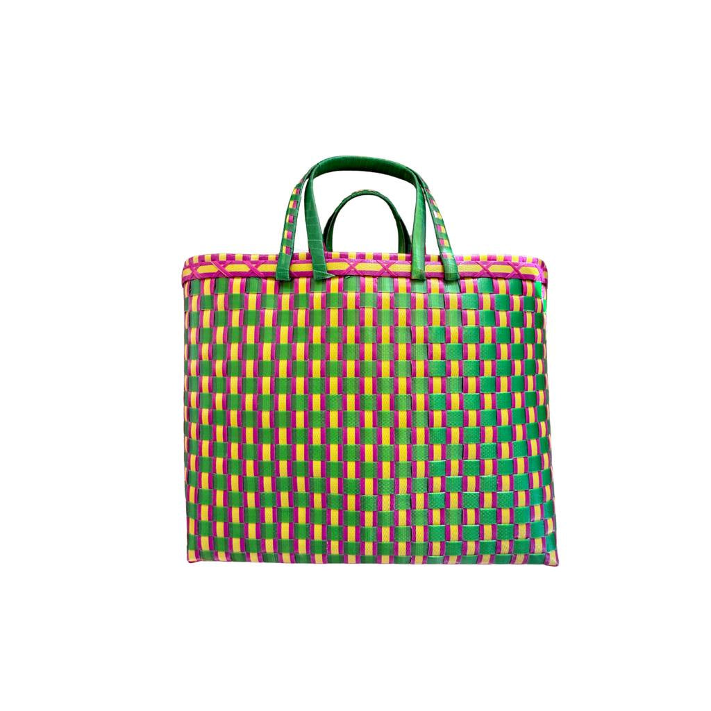Pāli | Market Basket - Large - Green, Yellow &amp; Pink