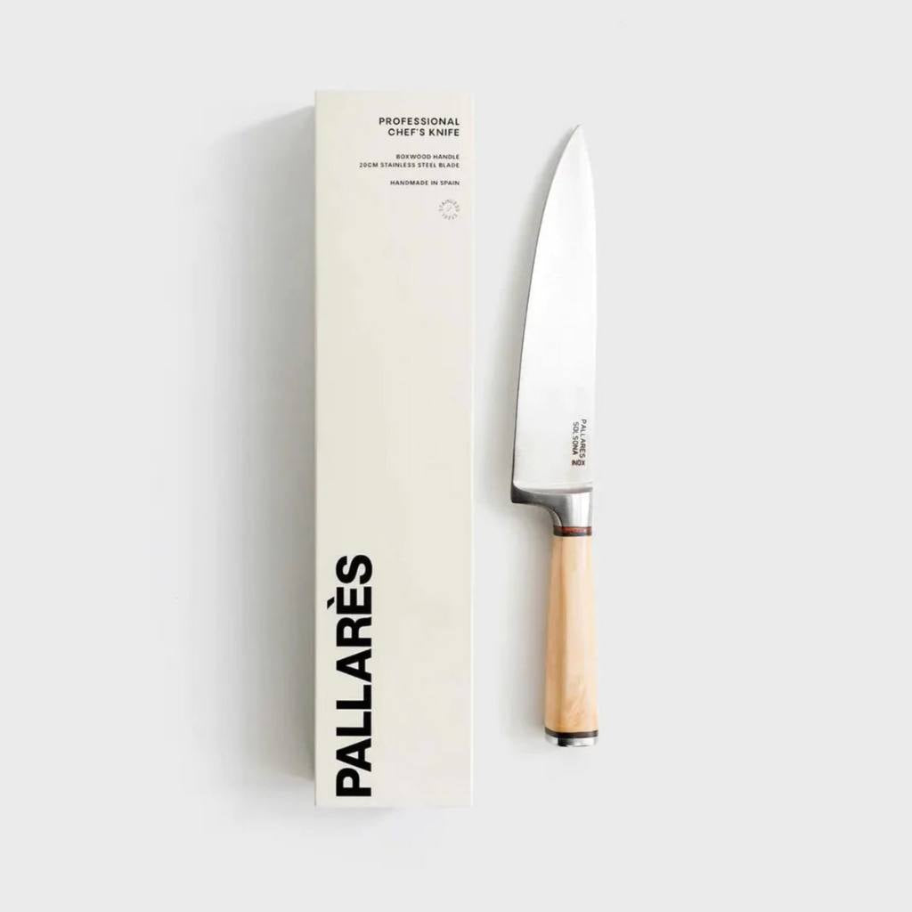 Pallares Chefs Professional Knife Boxwood Stainless Steel 20cm