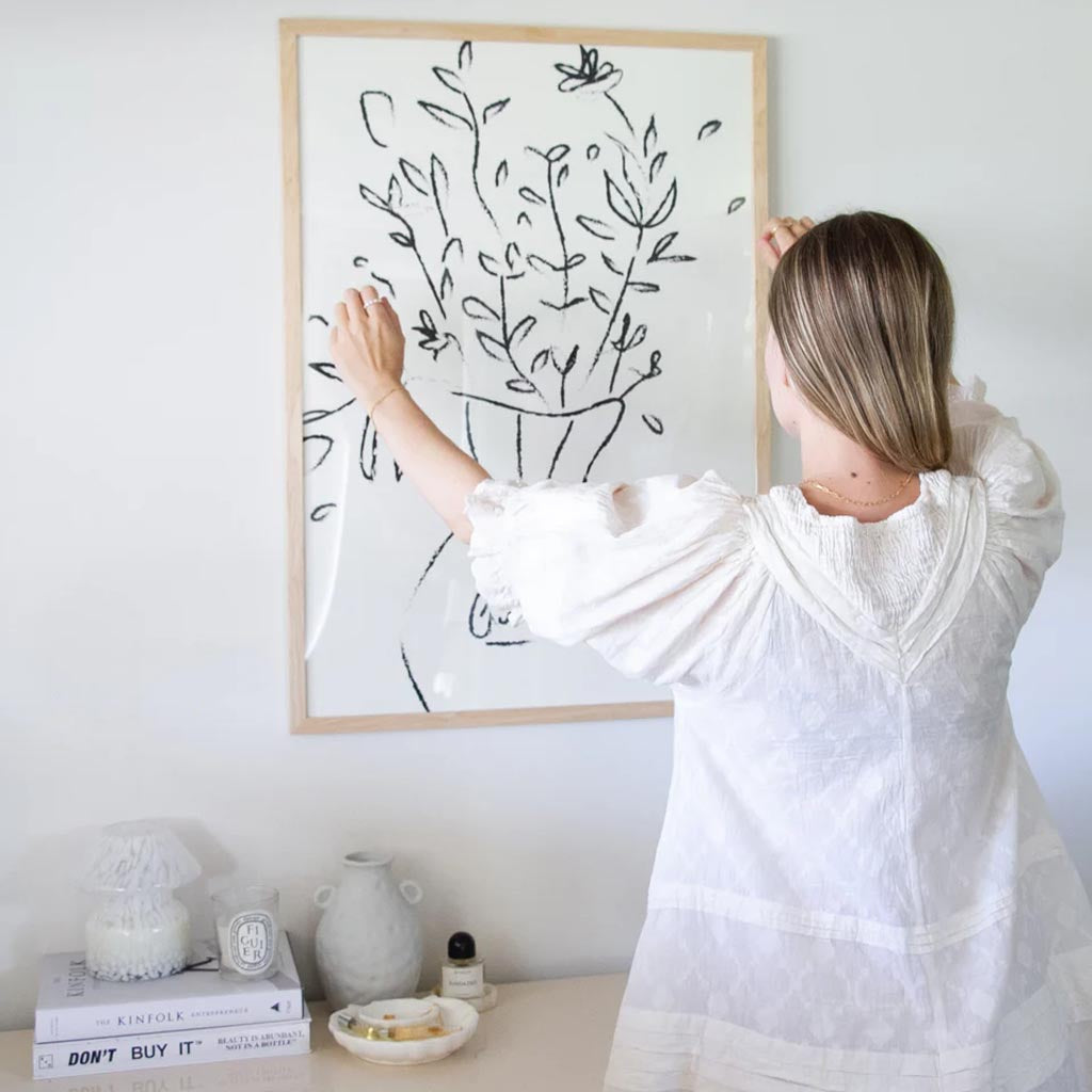Papier HQ | A2 Natural Framed - Gucci Flowers