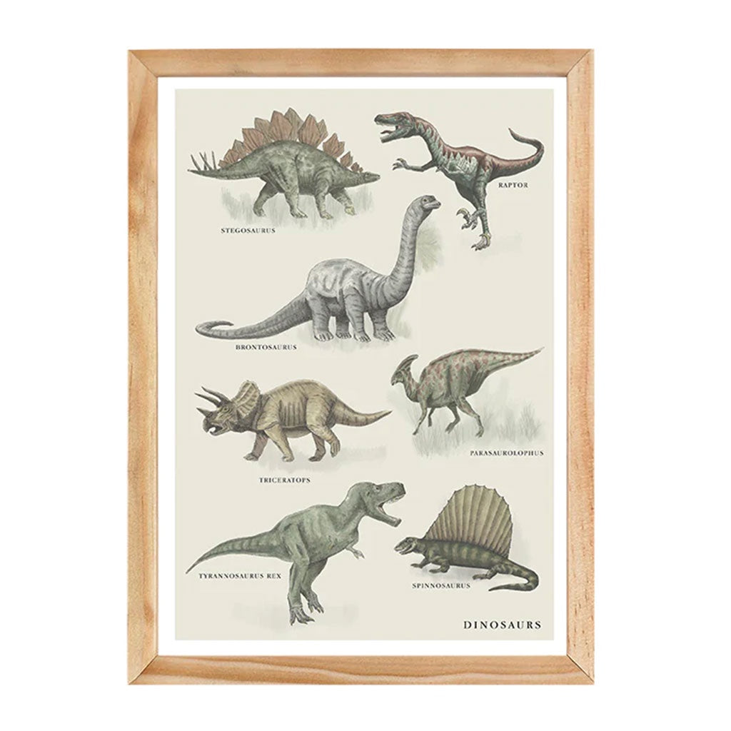 Papier HQ Vintage Dino A3 Print Framed