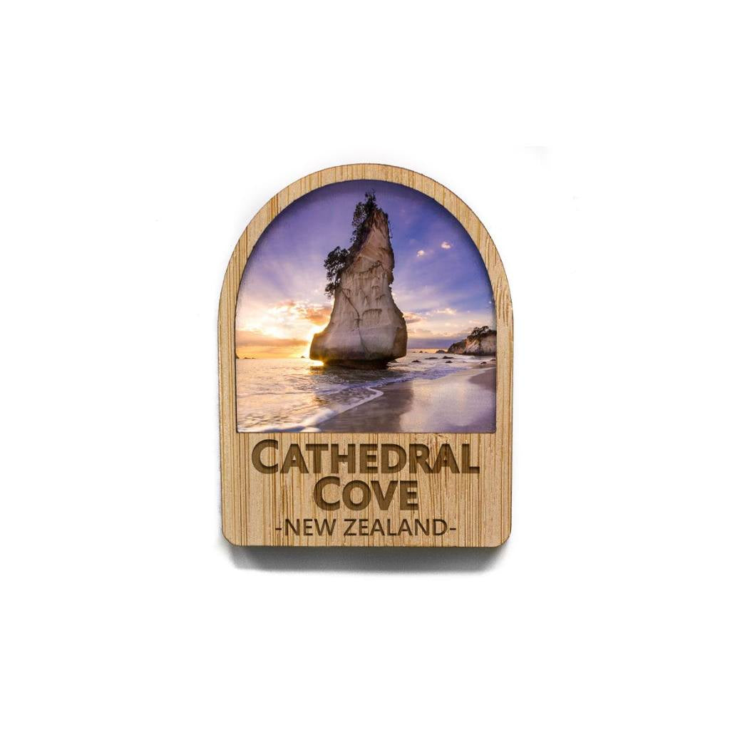 Pikitia Bamboo Magnet - Cathedral Cove Rock
