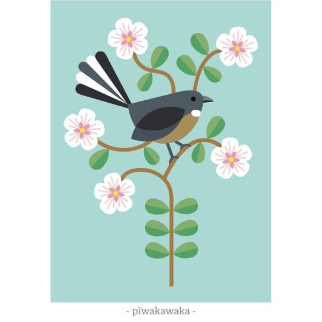 Pikitia Postcard Piwakawaka