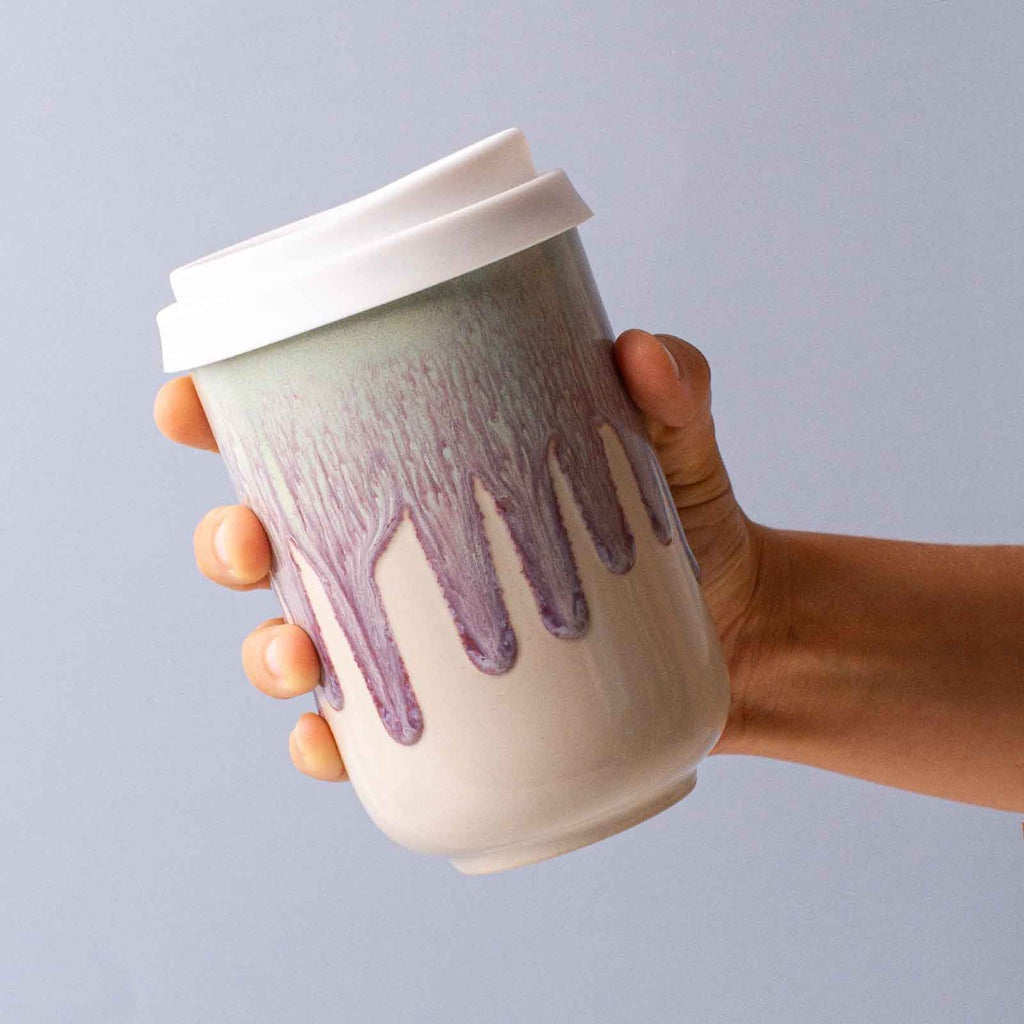 Pottery for the Planet Extra Large 16oz Travel Cup Angelic