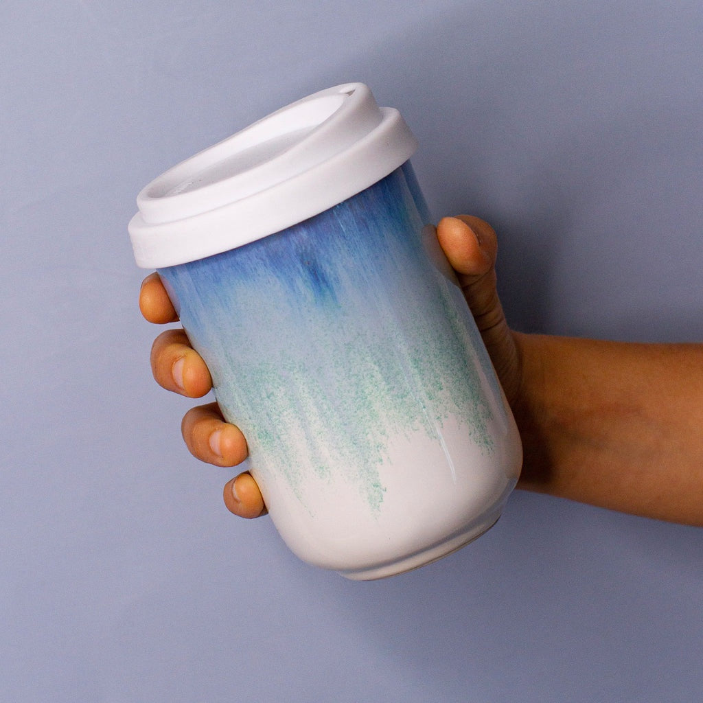 Pottery for the Planet Extra Large 16oz Travel Cup Monsoon