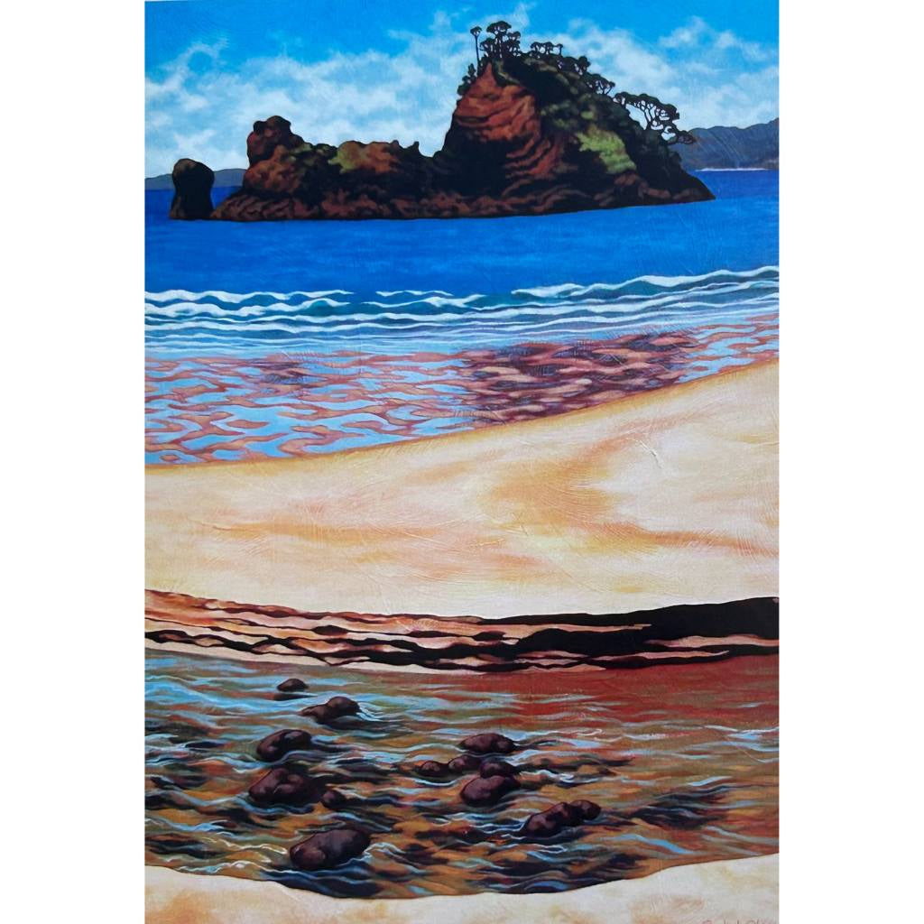 Rachel Olsen Greeting Card - Pungpunga Island, Whangapoua