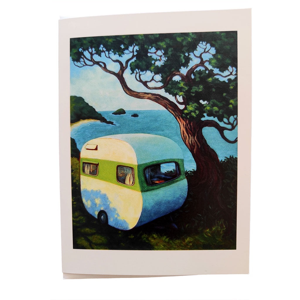 Rachel Olsen Greeting Card - Pohutukawa Shadow Caravan
