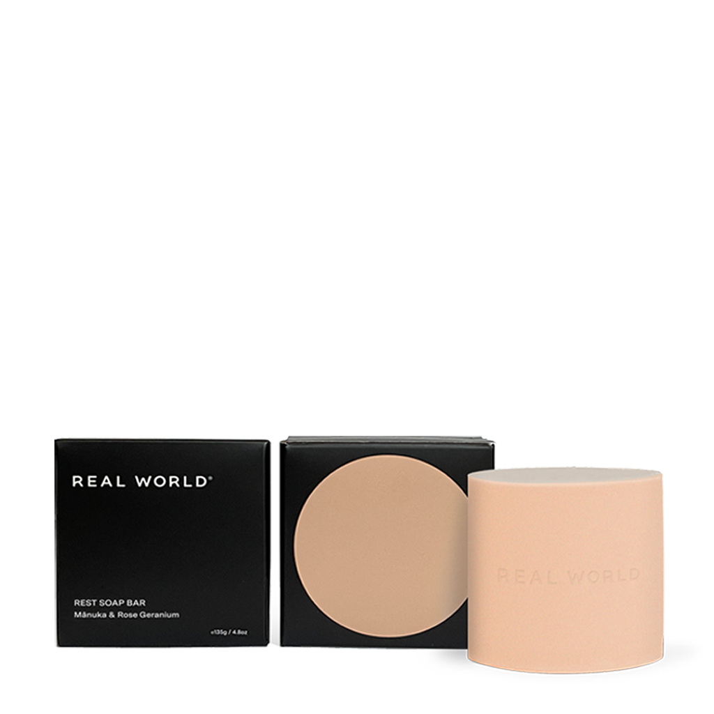 Real World Rest Soap Bar Manuka &amp; Rose Geranium