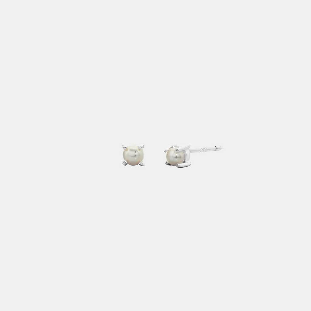 SOPHIE | Mini Pearl Studs - Silver