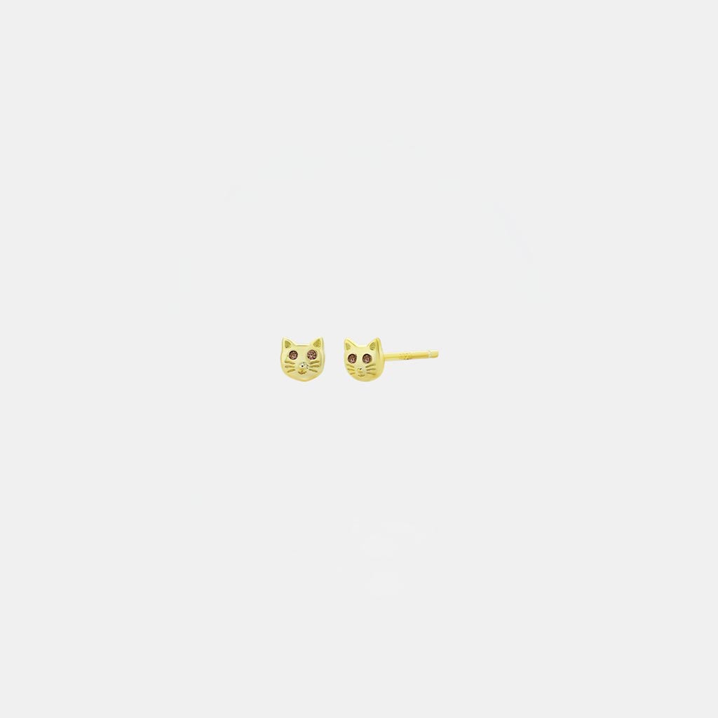 SOPHIE  | Kitty Studs Gold Plated