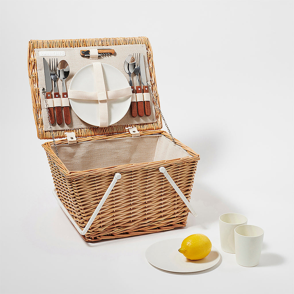 SunnyLife Small Picnic Basket Natural